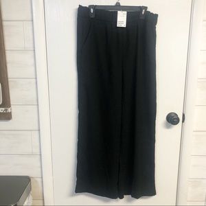 H&M Black Wide Leg High Waisted Pants 12